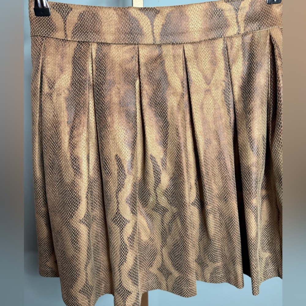 Brown Snake Print Skirt